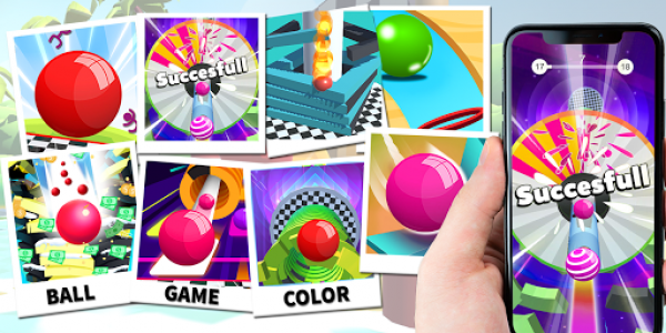 اسکرین شات بازی Color Stack Ball 3D: Ball Game run race 3D - Helix 8