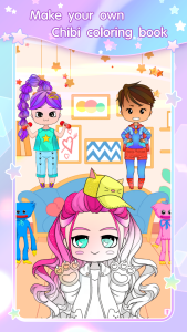 اسکرین شات 1 بازی Chibi Doll Dress up & Coloring