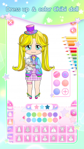 اسکرین شات بازی Chibi Doll Dress up & Coloring 2