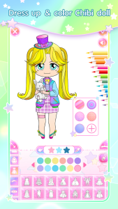 اسکرین شات 2 بازی Chibi Doll Dress up & Coloring