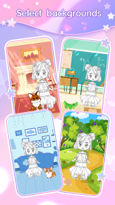 اسکرین شات 4 بازی Chibi Doll Dress up & Coloring