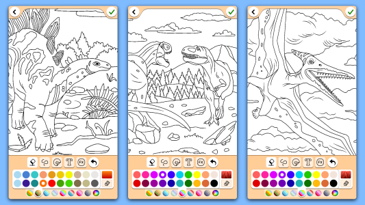 اسکرین شات 6 برنامه Dino Coloring Game