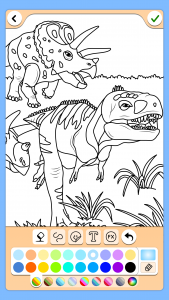 اسکرین شات برنامه Dino Coloring Game 2