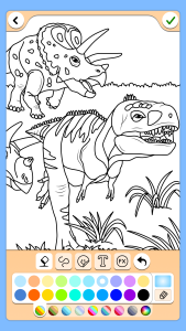 اسکرین شات 2 برنامه Dino Coloring Game