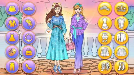 اسکرین شات 2 بازی Girl Coloring Dress Up Games