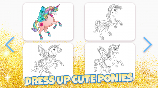 اسکرین شات بازی Unicorn Dress Up Coloring Book 2