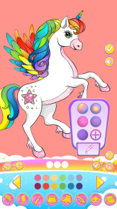 اسکرین شات 4 بازی Unicorn Dress Up Coloring Book