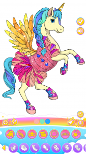 اسکرین شات بازی Unicorn Dress Up Coloring Book 6