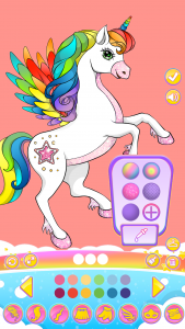 اسکرین شات بازی Unicorn Dress Up Coloring Book 4