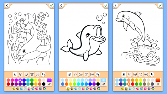 اسکرین شات برنامه Dolphins coloring pages 6