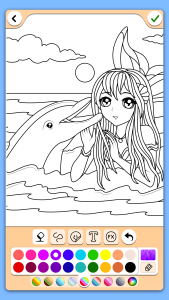 اسکرین شات 4 برنامه Dolphins coloring pages