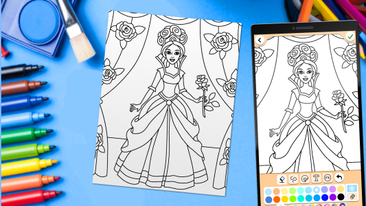 اسکرین شات 5 بازی Coloring for girls and women