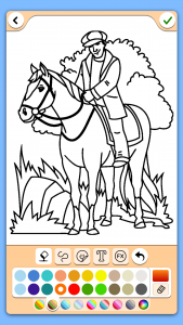 اسکرین شات برنامه Horse coloring pages game 4