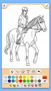 اسکرین شات برنامه Horse coloring pages game 2