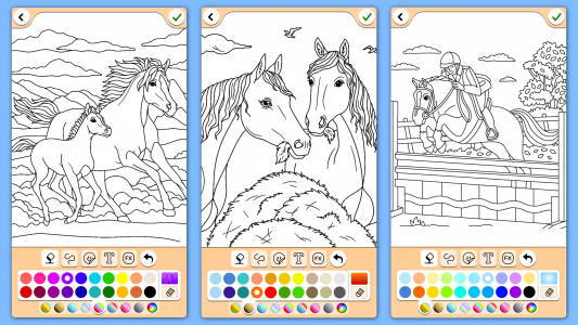 اسکرین شات برنامه Horse coloring pages game 6