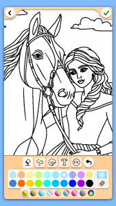 اسکرین شات برنامه Horse coloring pages game 3