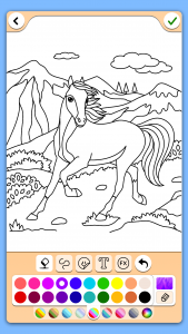 اسکرین شات برنامه Horse coloring pages game 1