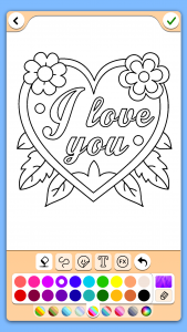 اسکرین شات 3 بازی Valentines love coloring book
