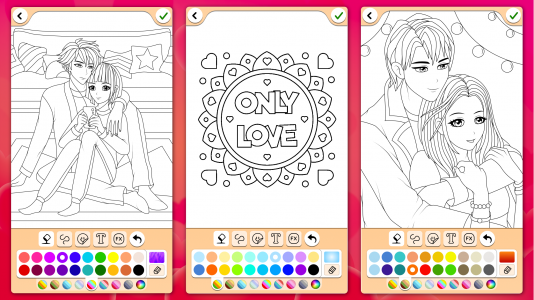 اسکرین شات 6 بازی Valentines love coloring book