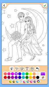 اسکرین شات 2 بازی Valentines love coloring book