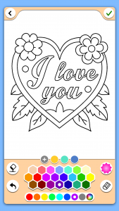اسکرین شات بازی Valentines love coloring book 2