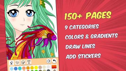 اسکرین شات 4 بازی Manga Coloring Book