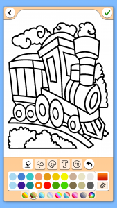 اسکرین شات برنامه Train game: coloring book. 2