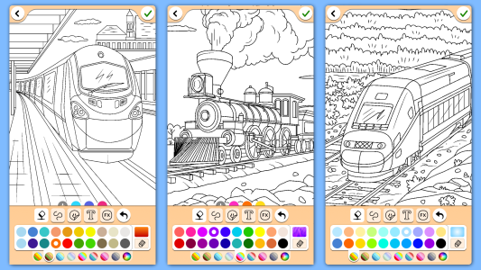 اسکرین شات 8 برنامه Train game: coloring book.