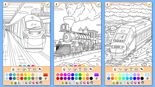 اسکرین شات برنامه Train game: coloring book. 8