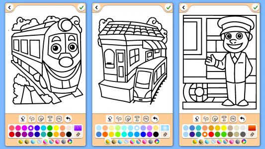 اسکرین شات برنامه Train game: coloring book. 5