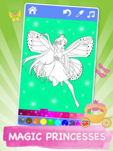 اسکرین شات بازی Animated Glitter Coloring Book - Princess 1