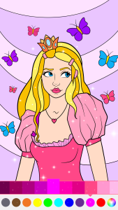 اسکرین شات 5 بازی Girls Princess Coloring Book