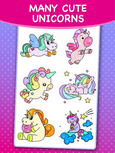 اسکرین شات بازی Unicorns Coloring By Numbers 3