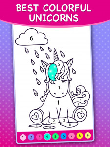 اسکرین شات بازی Unicorns Coloring By Numbers 2