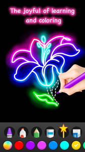 اسکرین شات بازی Learn To Draw Glow Flower 7