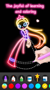 اسکرین شات 7 برنامه Learn To Draw Glow Princess