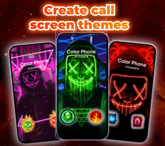 اسکرین شات 1 برنامه Color Phone Call Screen Themes