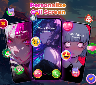 اسکرین شات 3 برنامه Color Phone: Call Screen Theme