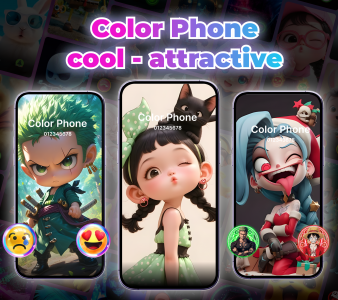 اسکرین شات 5 برنامه Color Phone Call Screen Themes
