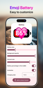 اسکرین شات 3 برنامه Emoji Battery Widget