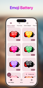 اسکرین شات 2 برنامه Emoji Battery Widget