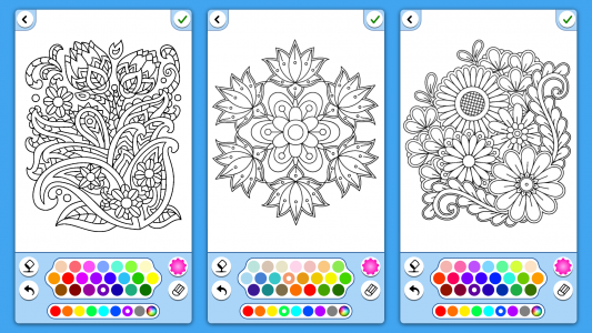 اسکرین شات بازی Flowers Mandala coloring book 7