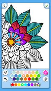 اسکرین شات بازی Flowers Mandala coloring book 2