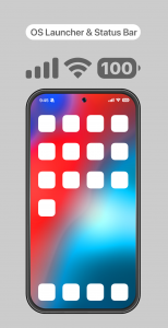 اسکرین شات برنامه OS Launcher with Status Bar 1