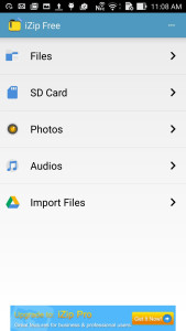 اسکرین شات 1 برنامه iZip - Zip Unzip Tool