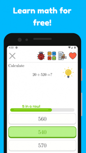 اسکرین شات برنامه Math - Math games & Learn math 2