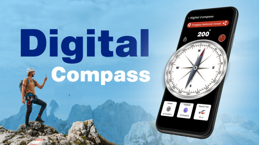 اسکرین شات 1 برنامه Compass App: Compass Direction