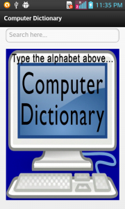 اسکرین شات برنامه Computer Dictionary 1