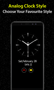 اسکرین شات برنامه Time Clock on Screen-Always On 2