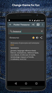 اسکرین شات برنامه Pocket Thesaurus 5